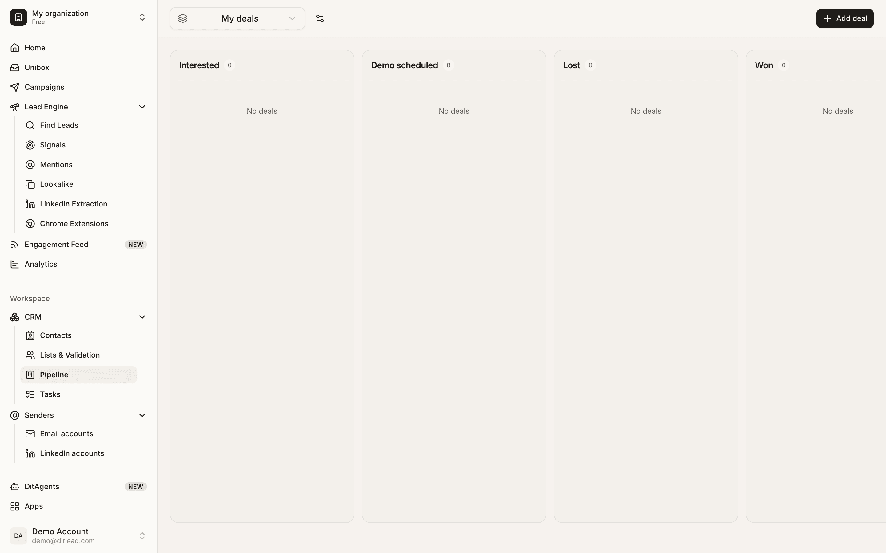 Create tasks: CRM, pipelines, and tasks starting screen