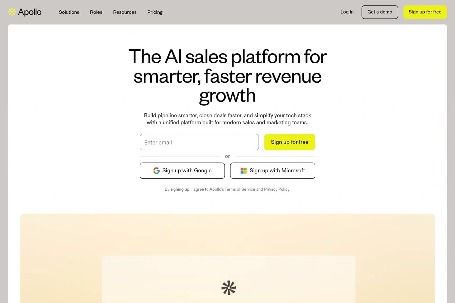 Apollo homepage