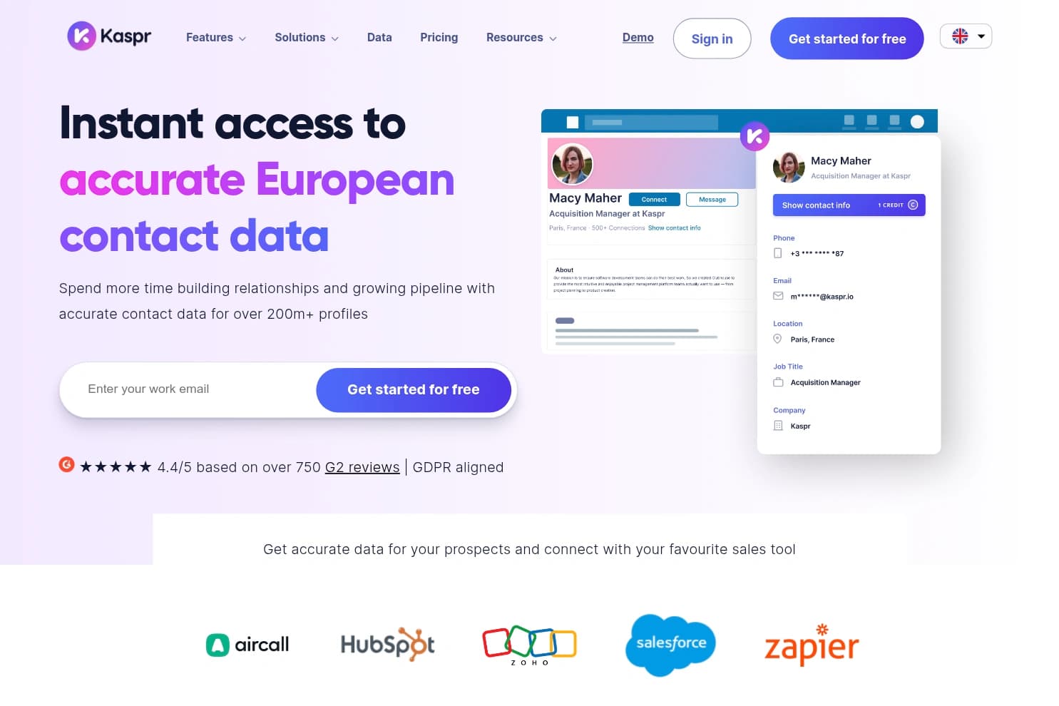 Kaspr homepage