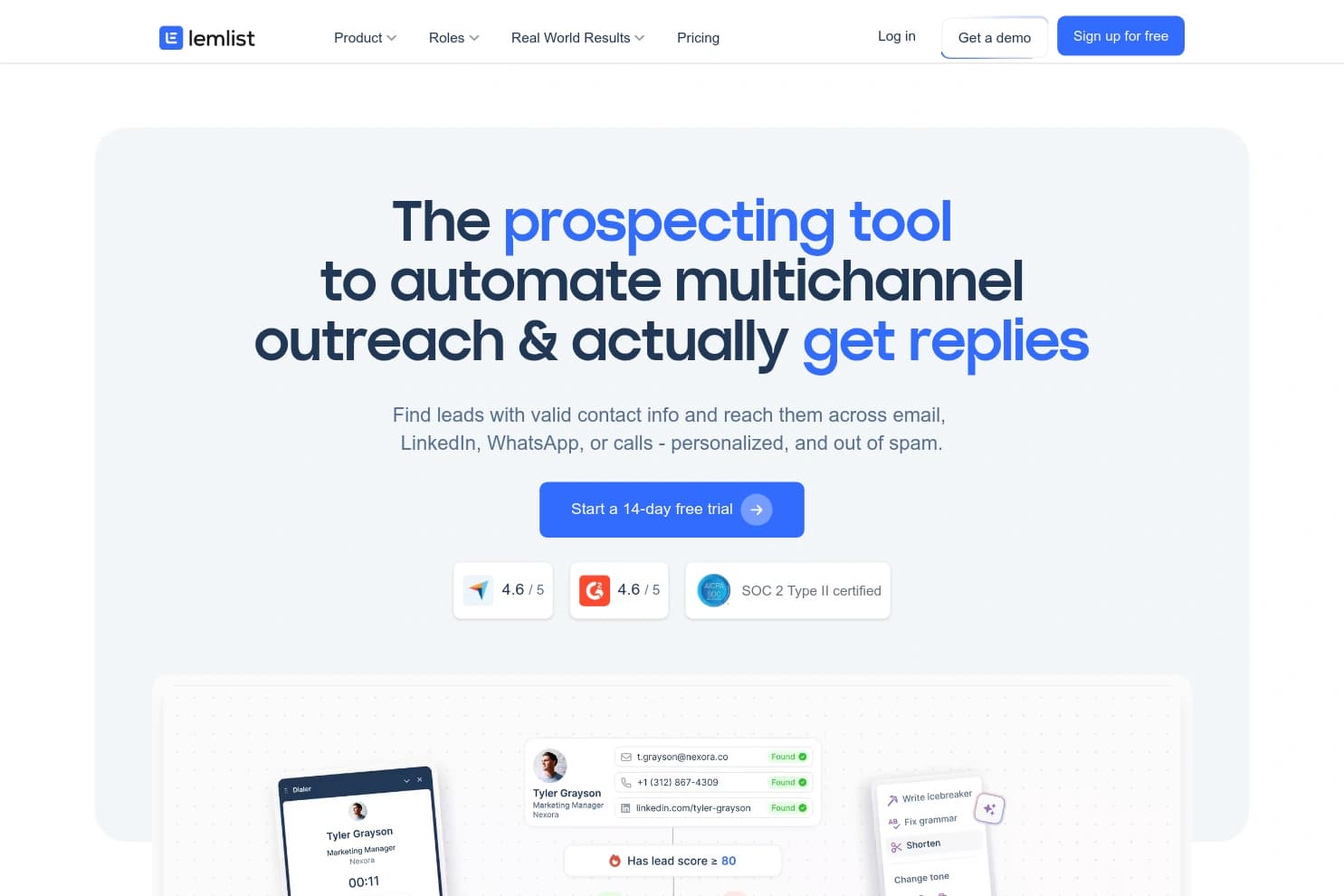 Lemlist homepage