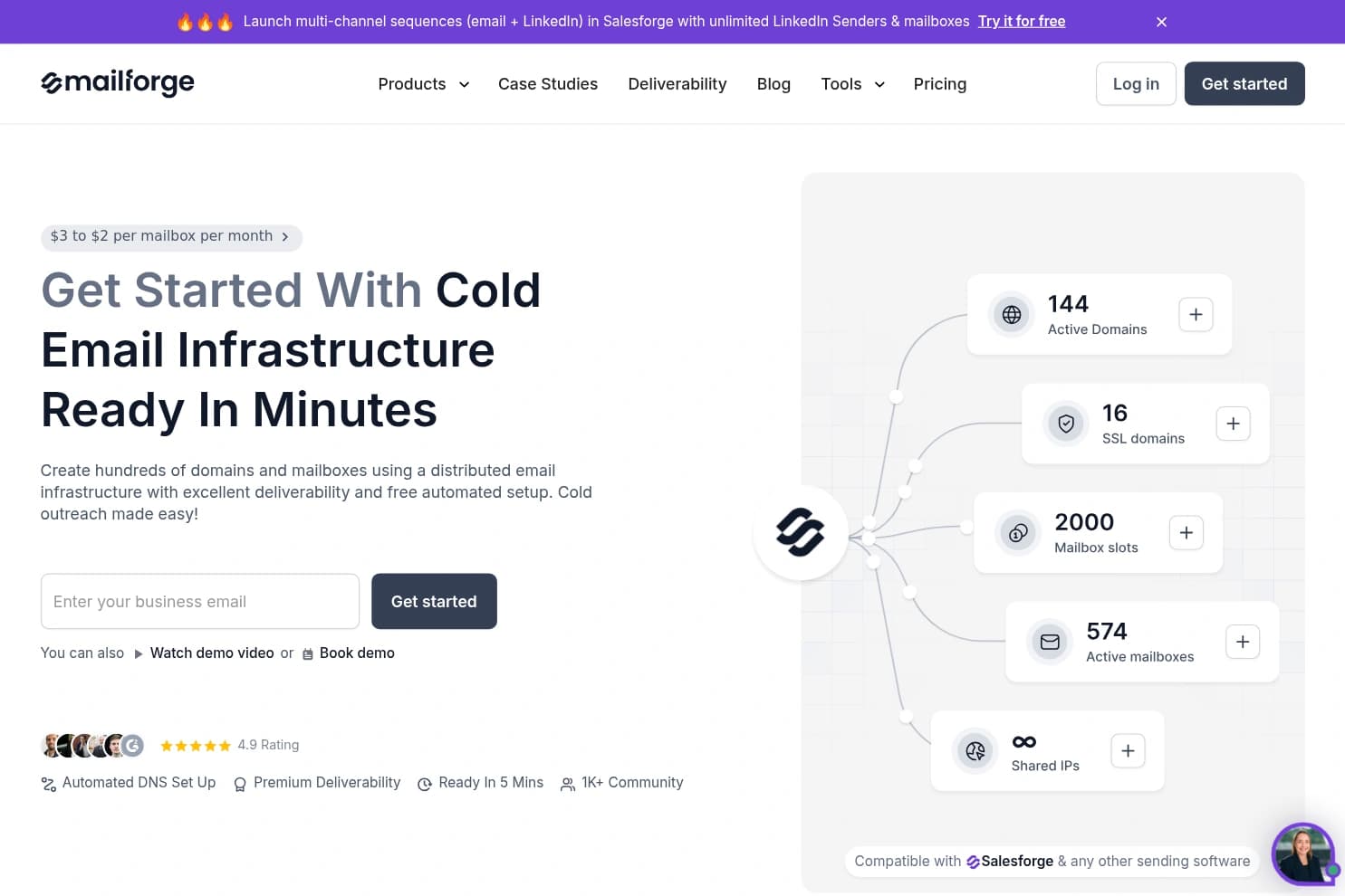Mailforge homepage