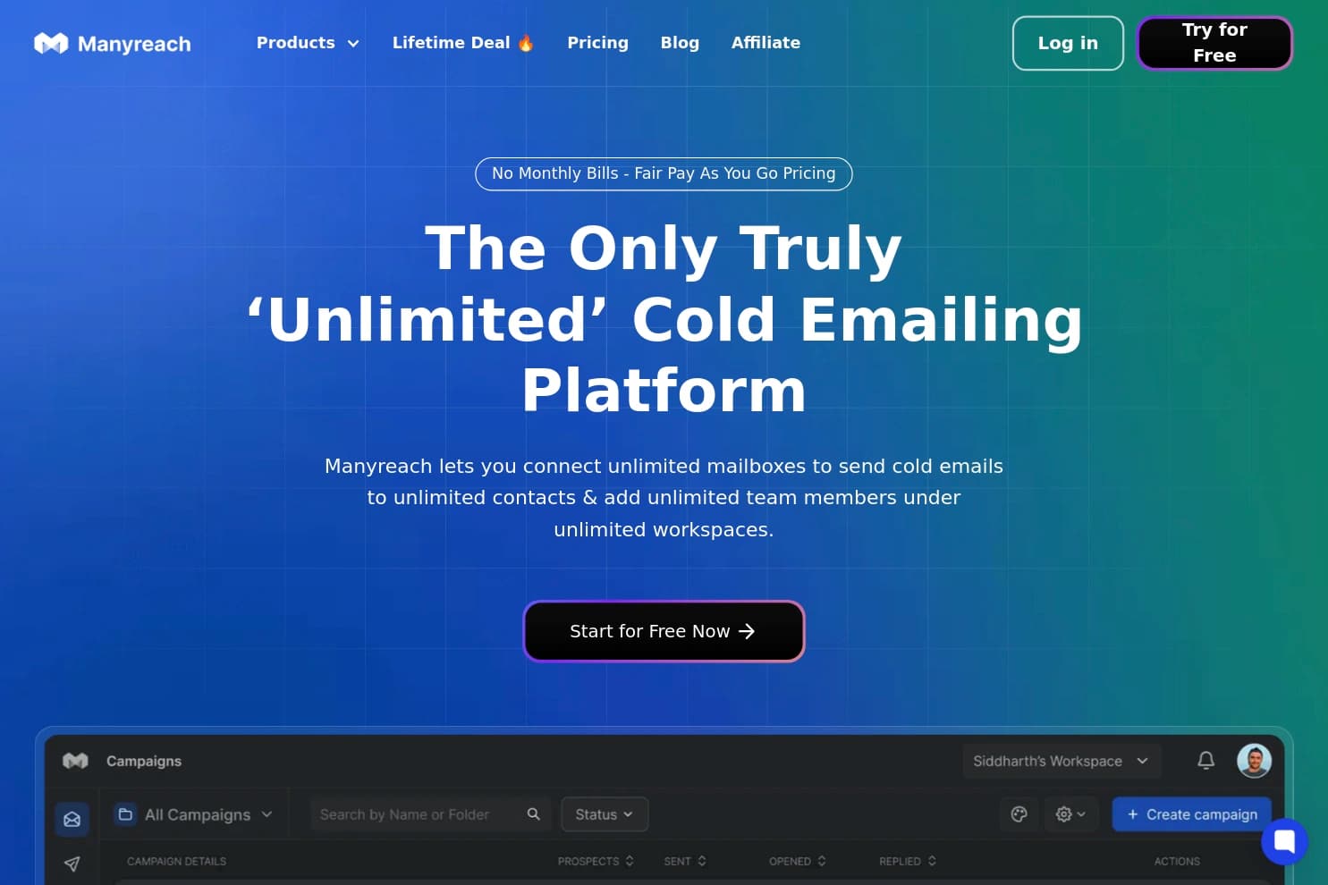 Manyreach LinkedIn and email automation platform
