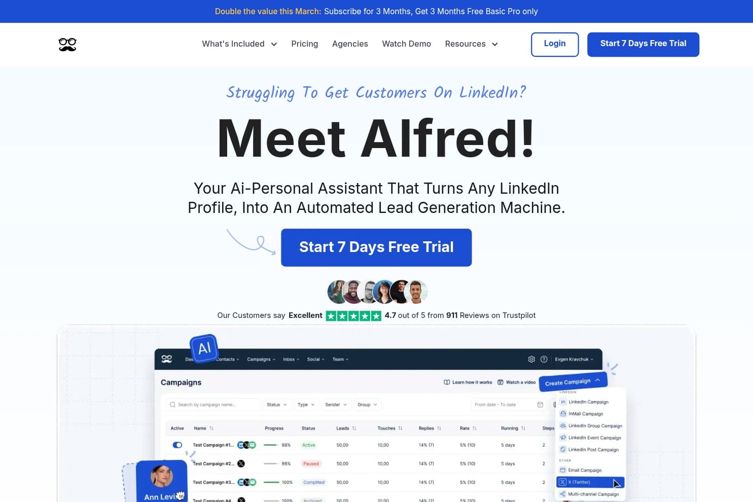 Meet Alfred homepage