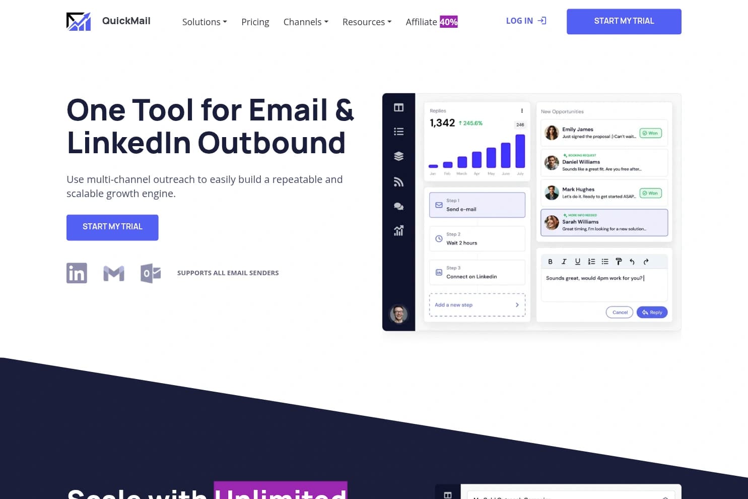 QuickMail homepage