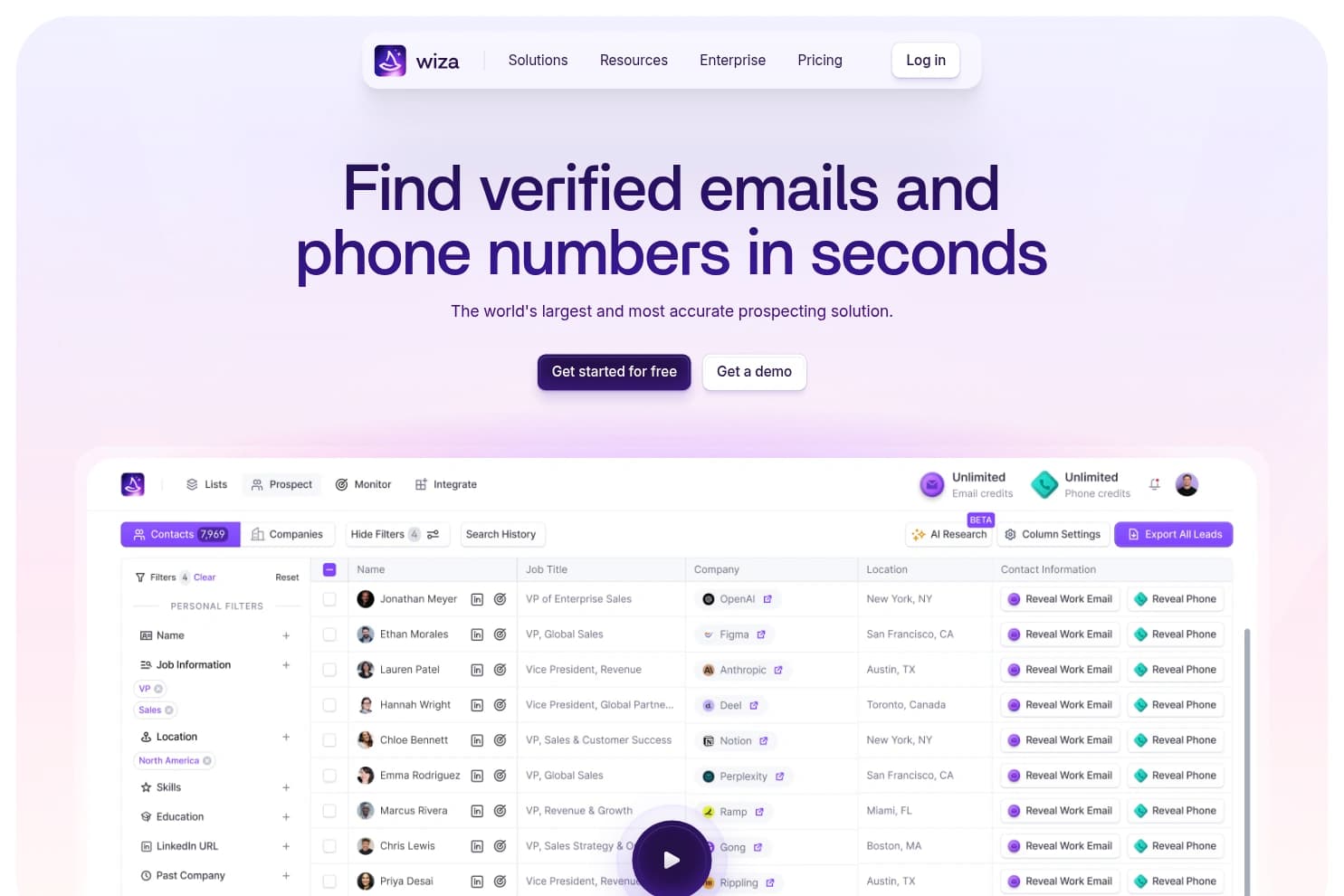 Wiza homepage