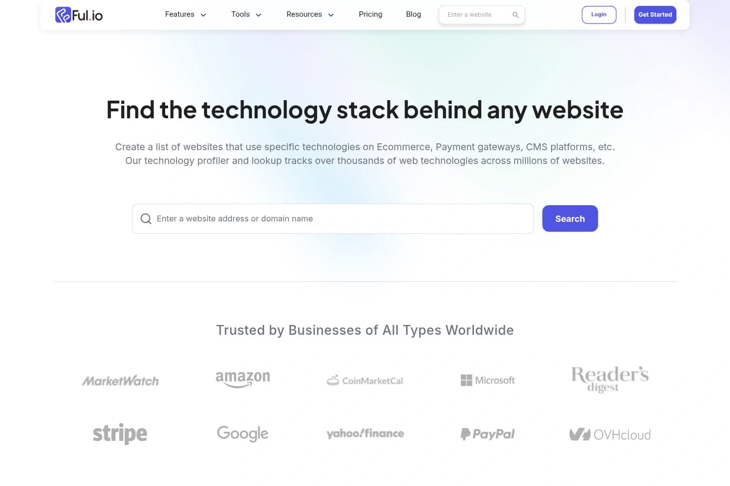 Ful.io homepage