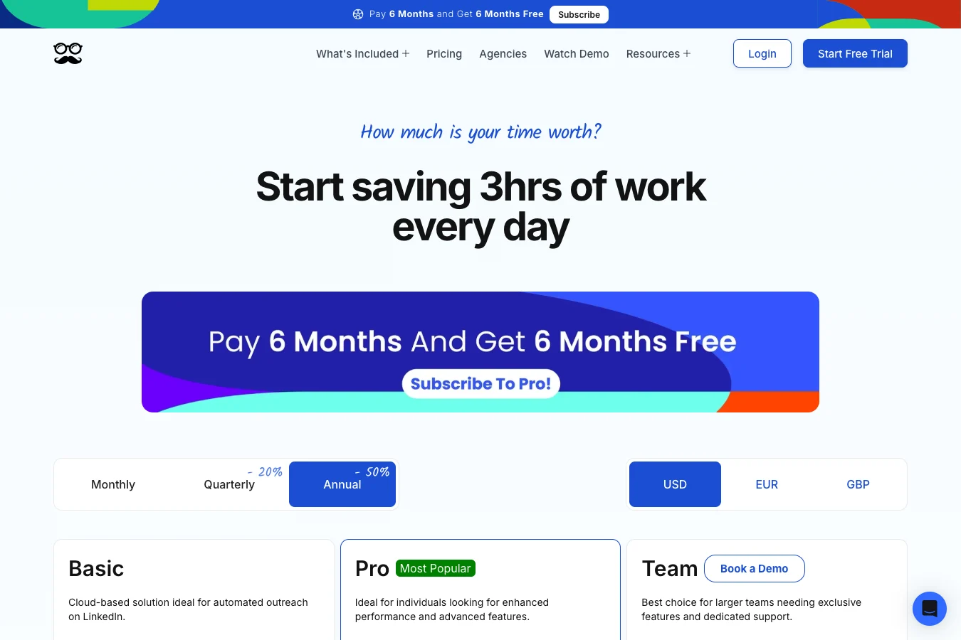 Meet Alfred pricing page Meet Alfred pricing page — plans and prices
