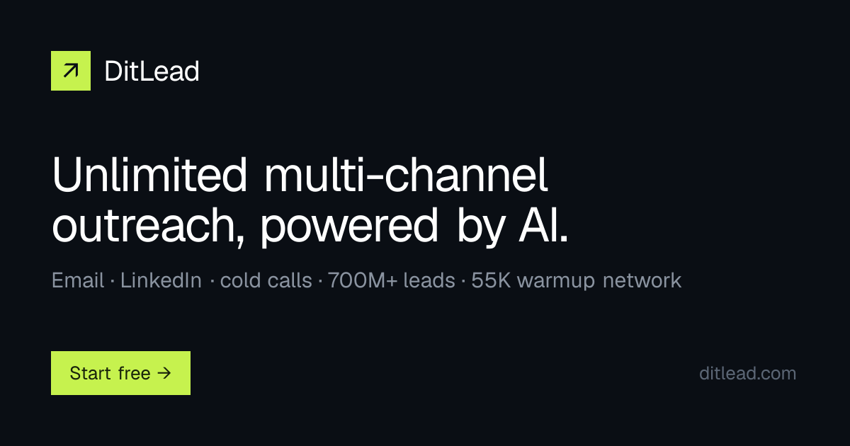 DitLead — Unlimited Multi-Channel Outreach Powered by AI